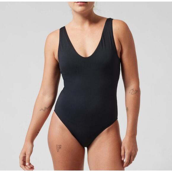 Athleta Seychelles Black One Piece Swimsuit Women's Size Large - Picture 1 of 14